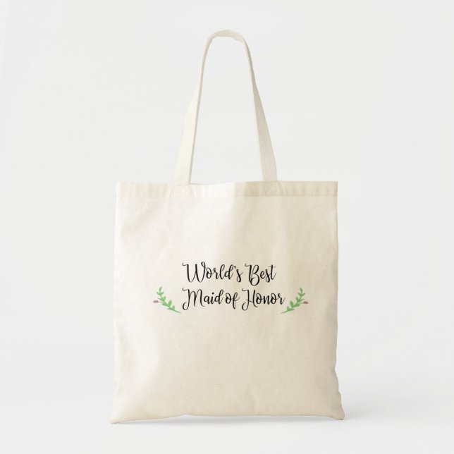 World's Best Maid of Honor Tote Bag (Front)