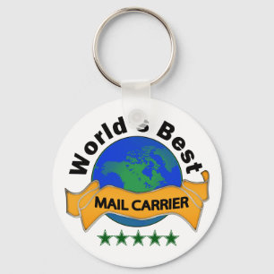 World's Best Mail Carrier Keychain