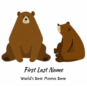 World's Best Mama Bear Dad Father Cutout