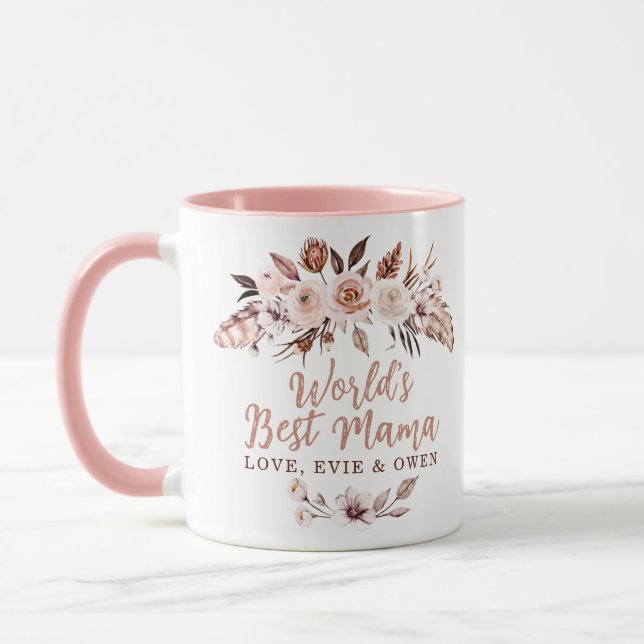Worlds Best Mama Boho Mug (Left)