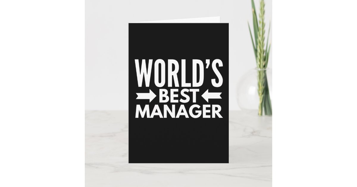 Worlds Best Manager Card | Zazzle