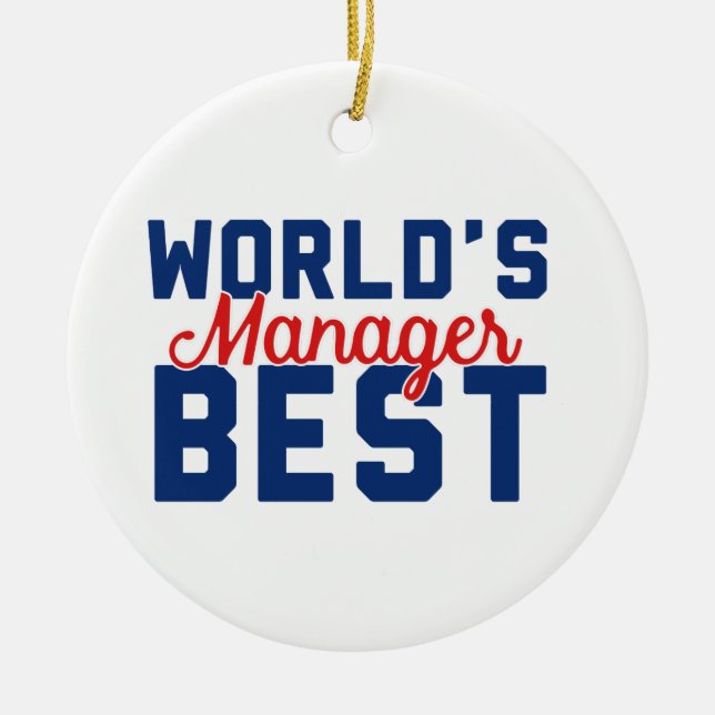 World's Best Manager Ceramic Ornament (Front)