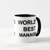 World's Best Manager Mug (Front Right)
