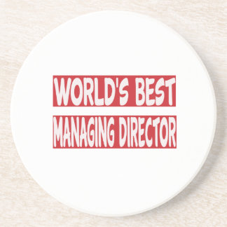World's Best Managing Director. Sandstone Coaster
