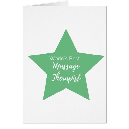 World's best Massage Therapist Cards (Front)