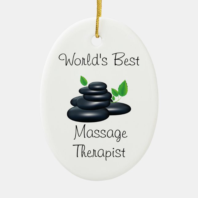 World's Best massage therapist Ceramic Ornament (Front)