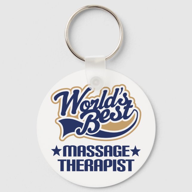 Worlds Best Massage Therapist Keychain (Front)