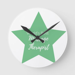World's best Massage Therapist Round Clock