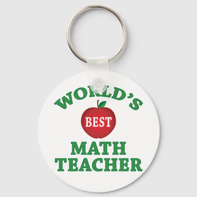 World's Best Math Teacher Keychain (Front)
