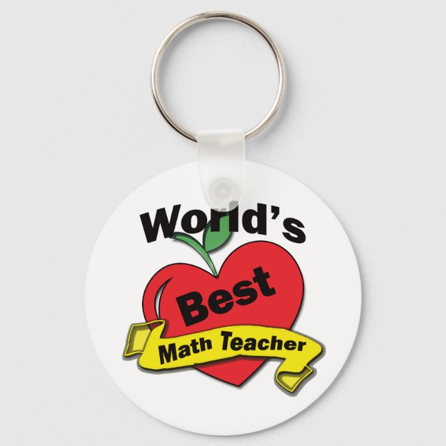 World's Best Math Teacher Keychain (Front)