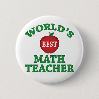 World's Best Math Teacher Pinback Button