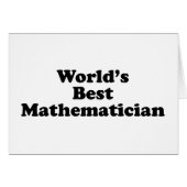 World's Best mathematician (Front Horizontal)