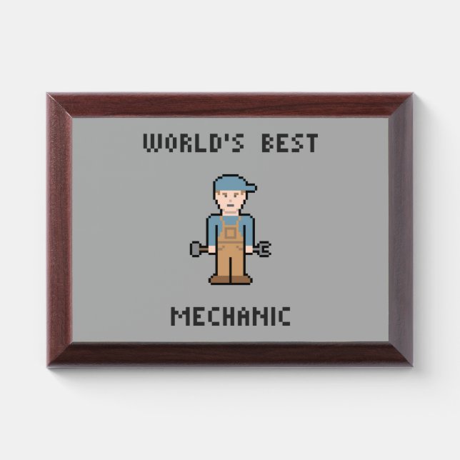 World's Best Mechanic Award Plaque (Horizontal)