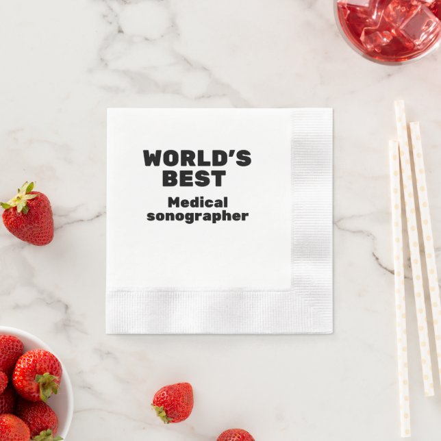 World's Best Medical Sonographer Napkins (Insitu)