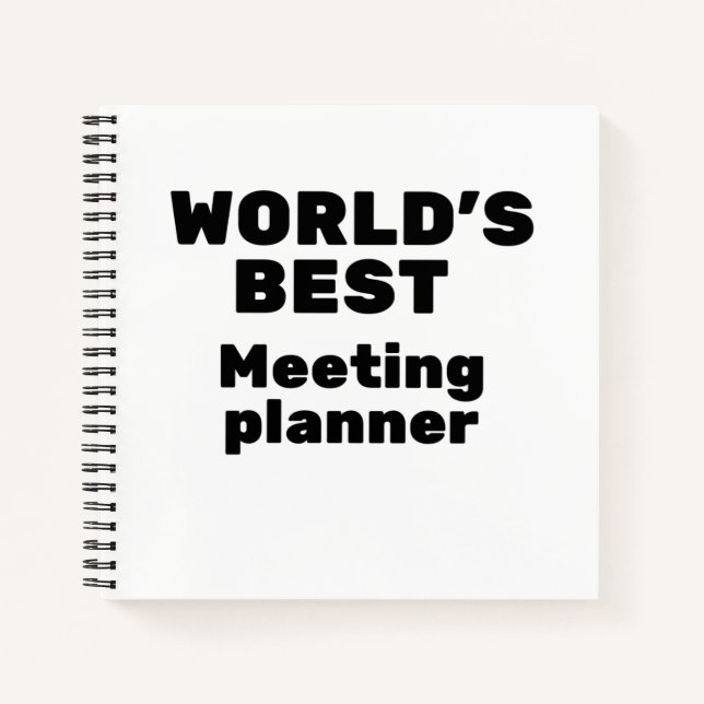 World's Best Meeting Planner Notebook (Front)