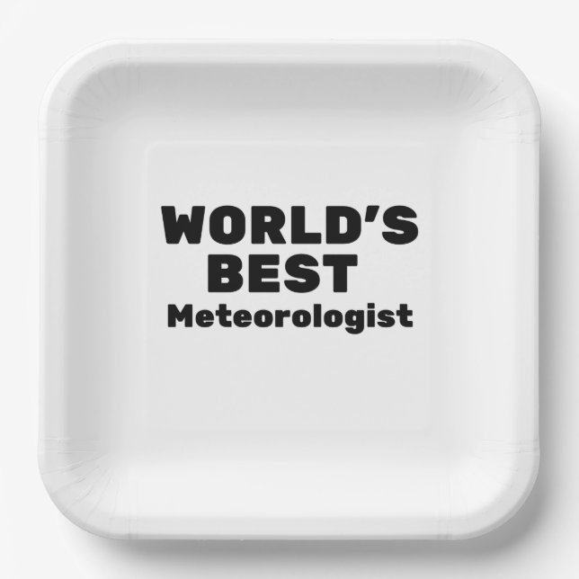 World's Best Meteorologist Paper Plates (Front)