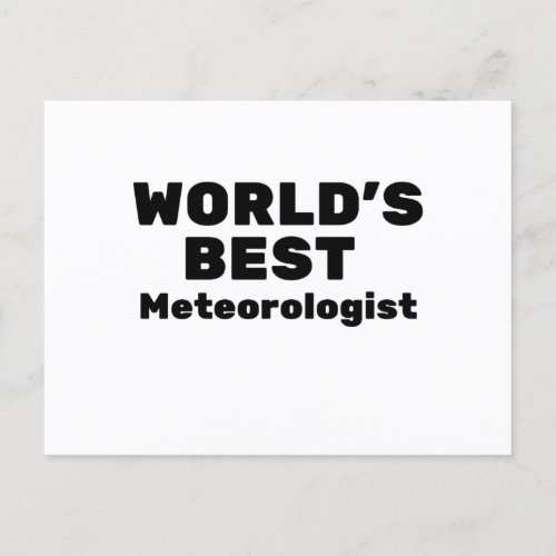 Worlds Best Meteorologist Postcard
