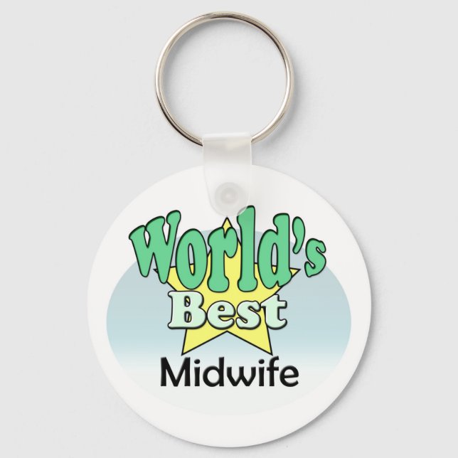 World's Best Midwife Keychain (Front)