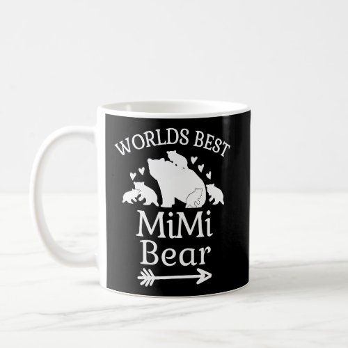 Worlds Best Mimi Bear Hearts Arrow Cubs Grandmothe Coffee Mug