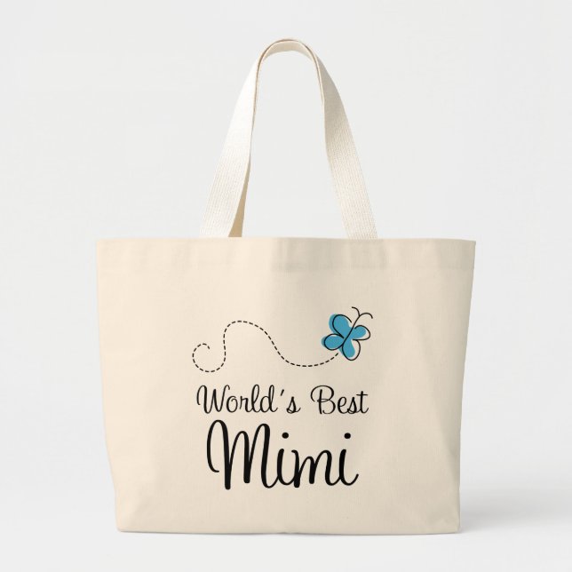 Worlds Best Mimi Large Tote Bag (Front)