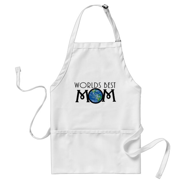 Worlds Best Mom  Adult Apron (Front)