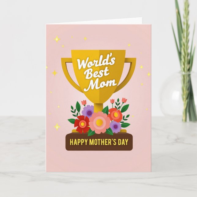Worlds Best Mom Award Card (Front)