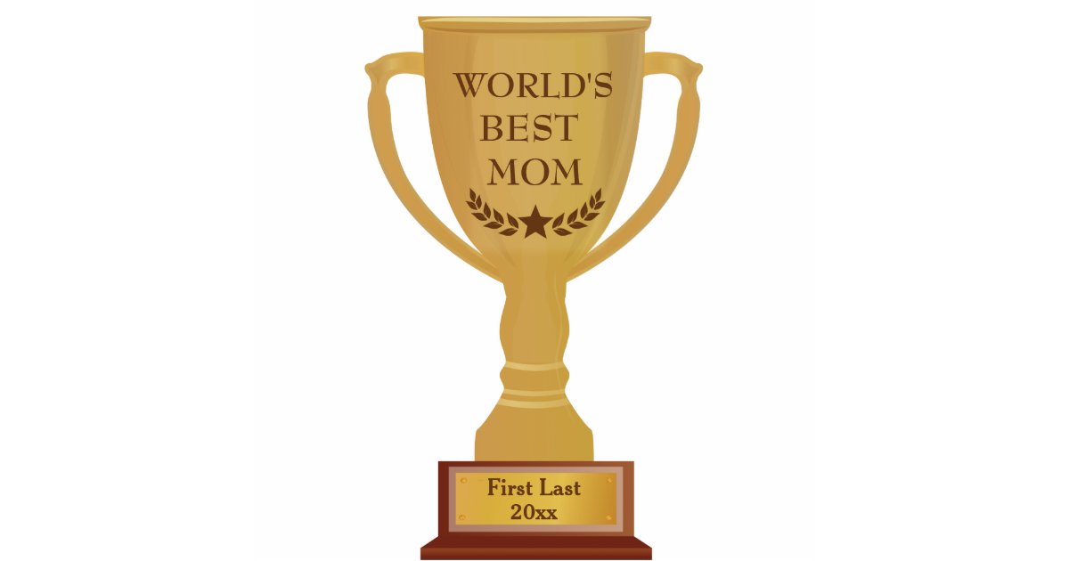 World S Best Mom Award Trophy Photo Sculpture Zazzle Com