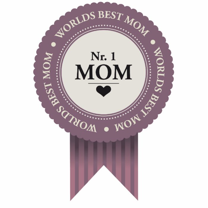 WORLDS BEST MOM BADGE PURPLE CUT OUT