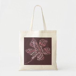 World's Best Mom Bag Brown Pink Floral