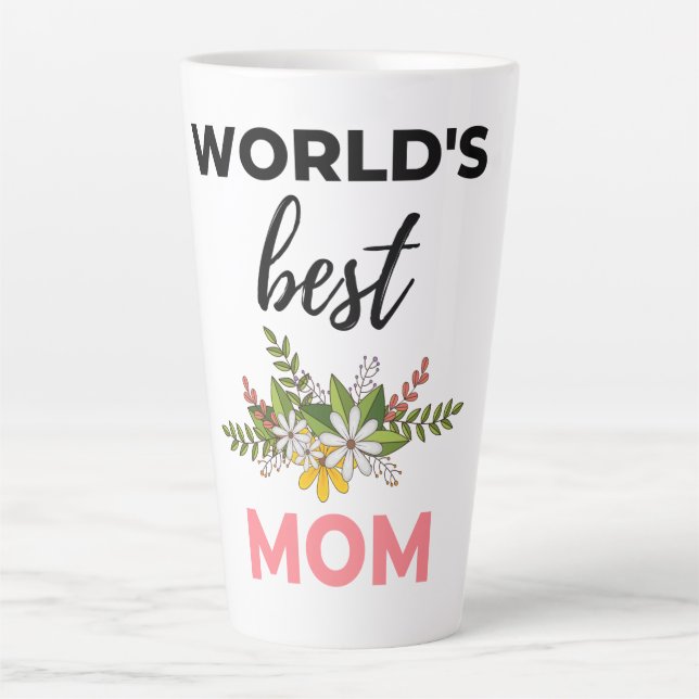 World's Best Mom black Latte Mug (Front)
