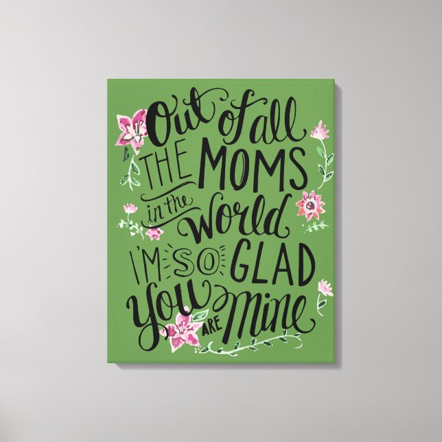 Worlds Best Mom Canvas Print (Front)