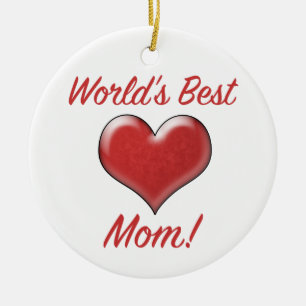 World's Best Mom Ceramic Ornament