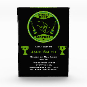 World's Best Mom Certificate Acrylic Award