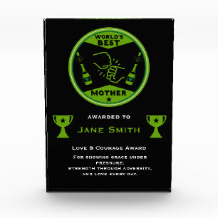 World's Best Mom Certificate Acrylic Award