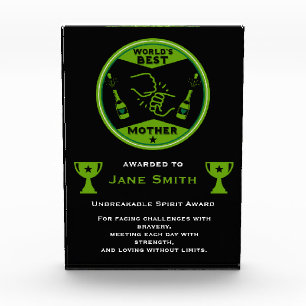 World's Best Mom Certificate Acrylic Award