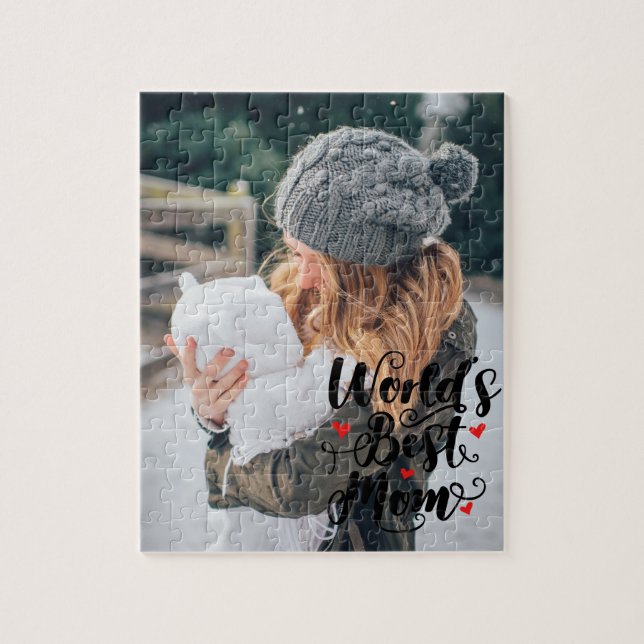 World's Best Mom | Custom Photo Jigsaw Puzzle (Vertical)