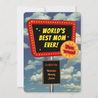 World's Best Mom (customizable) Card