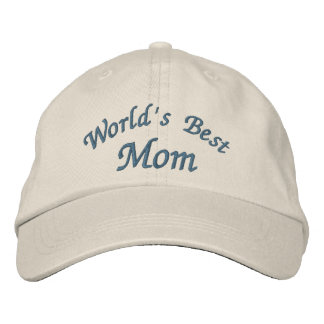World's Best Mom Cute Embroidered Baseball Hat