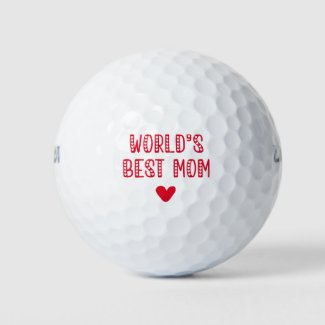 World's Best Mom! Cute Mother's Day Golf Balls