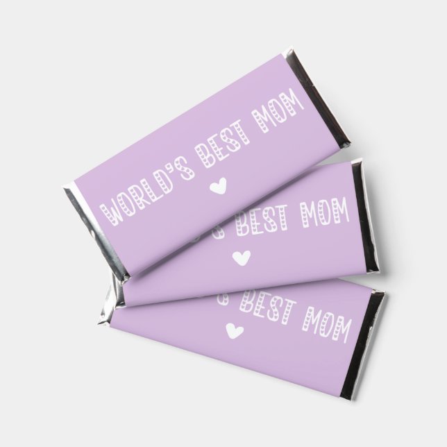 World's Best Mom! Cute Typography Hershey Bar Favo (Front)