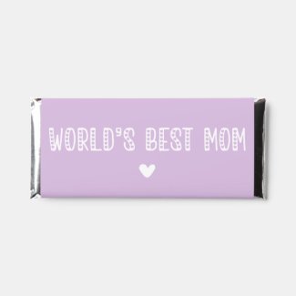 World's Best Mom! Cute Typography Hershey Bar Favo