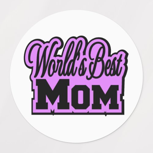 Worlds Best Mom Design Labels