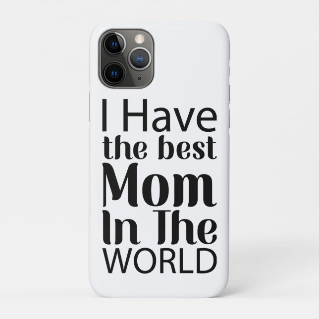 Worlds Best Mom Elegant Black and White Script Case-Mate iPhone Case (Back)