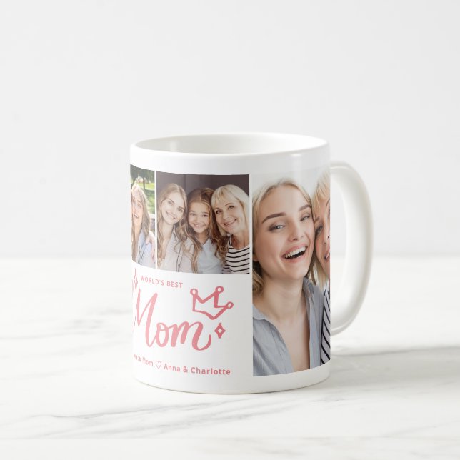 World's Best Mom Ever Photo Collage Mother's Day Coffee Mug (Front Right)