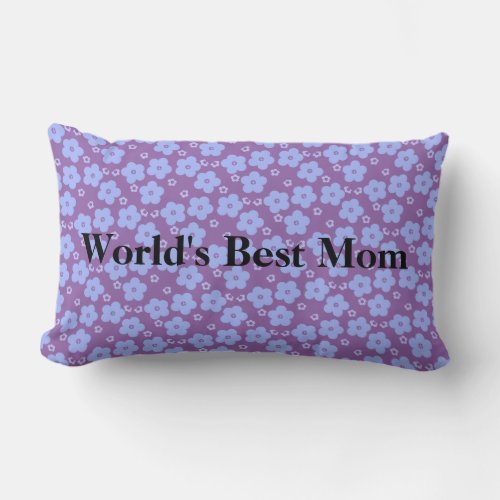 Worlds Best Mom Flower Power Lumbar Pillow