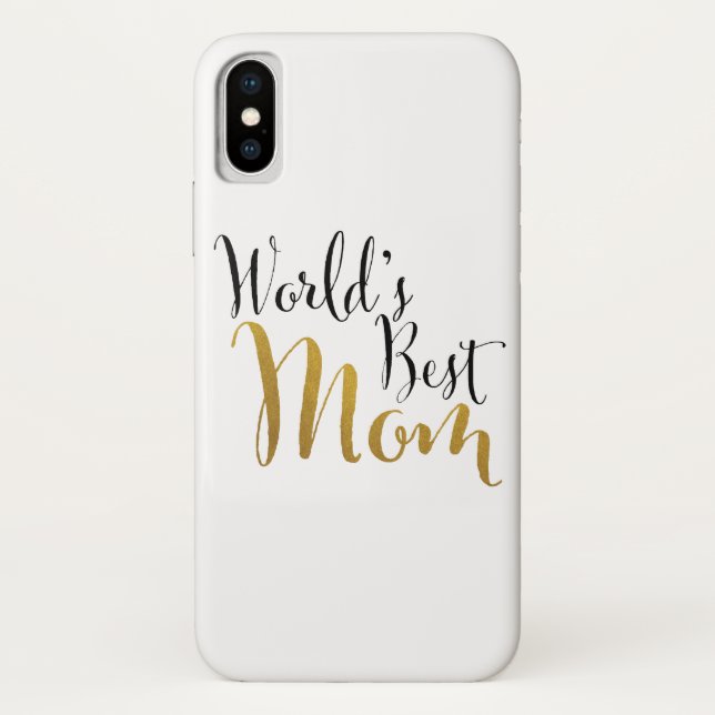 World's Best Mom (Gold) Case-Mate iPhone Case (Back)