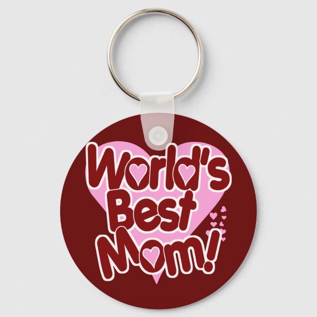 World's BEST Mom! Keychain (Front)