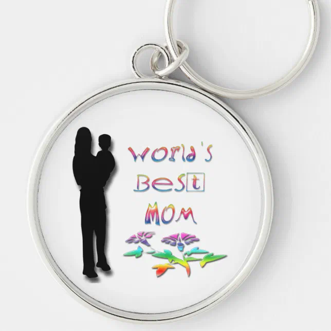 Worlds Best Mom Keychain Zazzle 