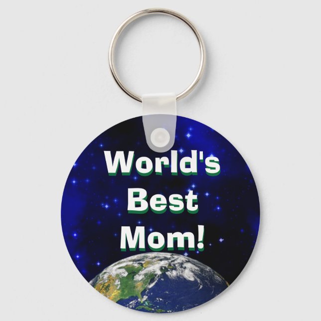World's Best Mom! Keychain (Front)