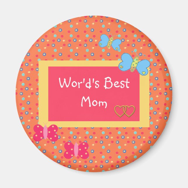 World's Best Mom Magnet Template (Front)